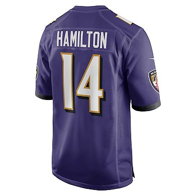 Men's Nike Kyle Hamilton Purple Baltimore Ravens Player Game Jersey