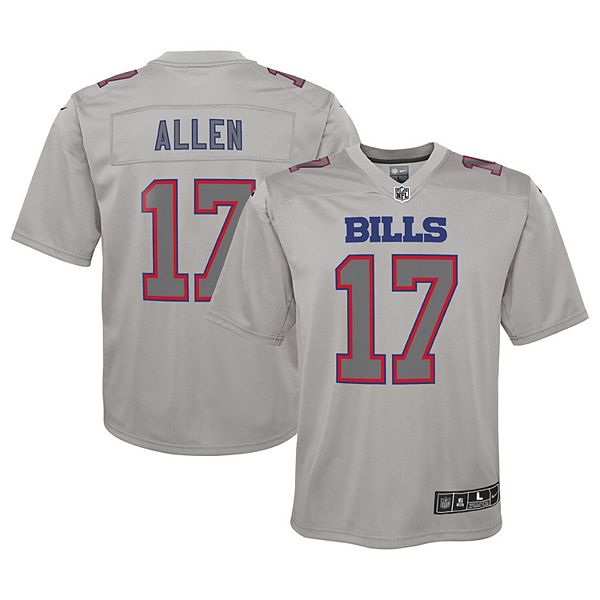 Buffalo Bills Nike Atmosphere Jersey - Josh Allen 17 - Grey - Mens