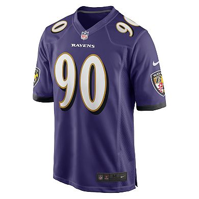 Men's Nike David Ojabo Purple Baltimore Ravens 2022 NFL Draft Pick Player Game Jersey