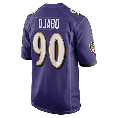 Men's Nike David Ojabo Purple Baltimore Ravens 2022 NFL Draft Pick Player Game Jersey