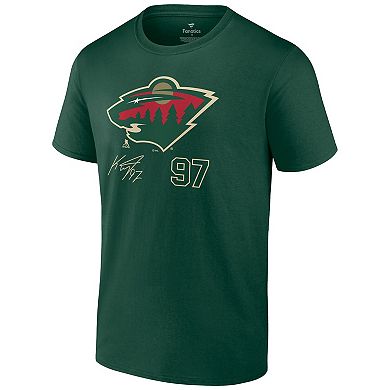 Men's Fanatics Branded Kirill Kaprizov Green Minnesota Wild Name and ...