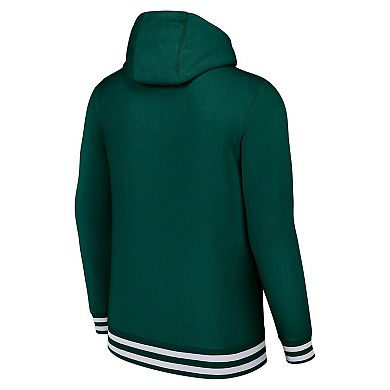 Men's Nike Green Michigan State Spartans DistressedÂ Sketch Retro Fitted Pullover Hoodie