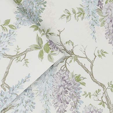 Laura Ashley Wisteria Garden Duck Egg Wallpaper