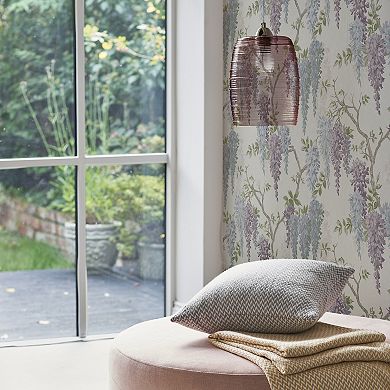 Laura Ashley Wisteria Garden Duck Egg Wallpaper