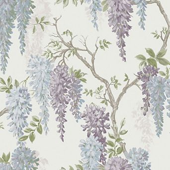 Laura Ashley Wisteria Garden Duck Egg Wallpaper