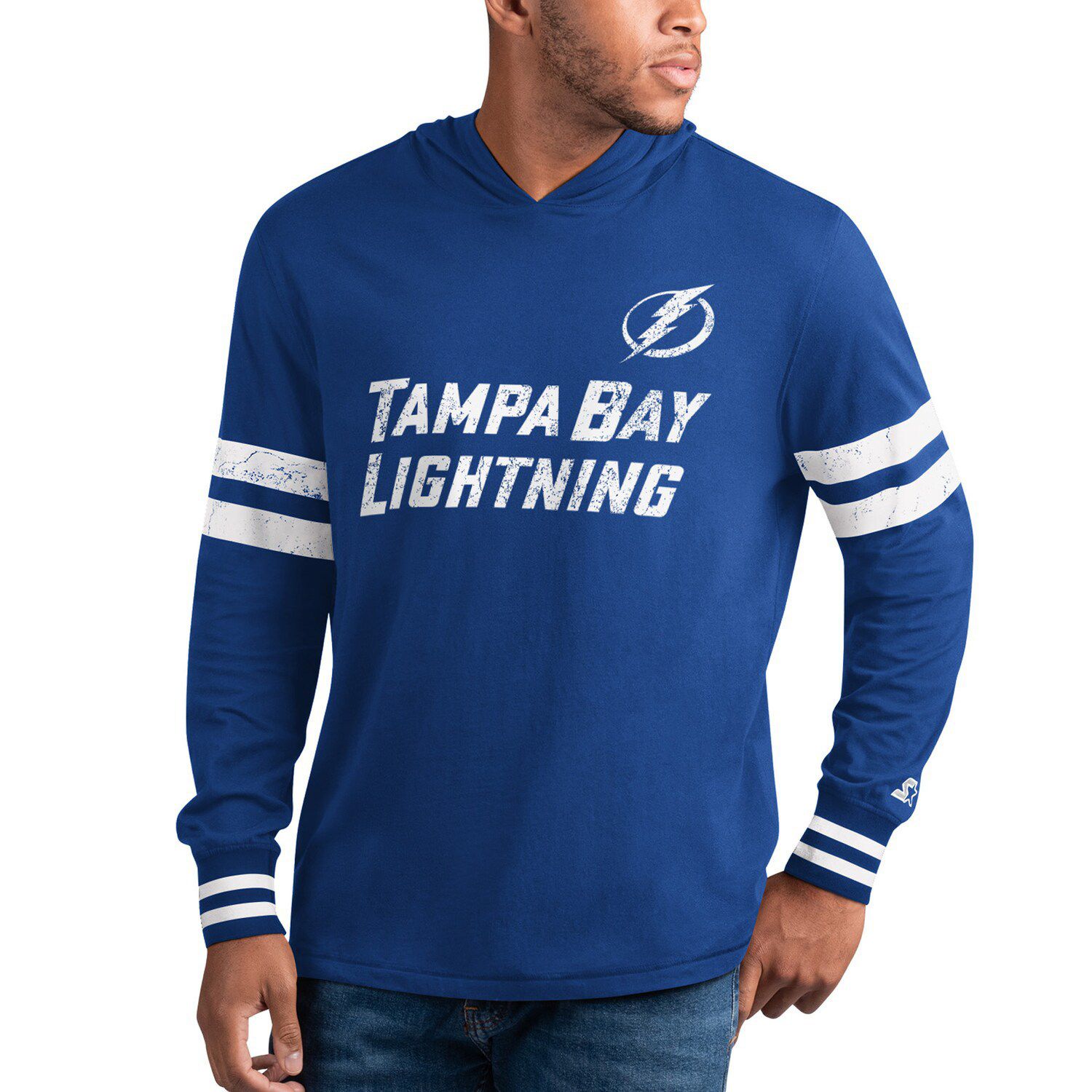 Fanatics Women's Branded Navy Tampa Bay Lightning Crystal-Dye Long Sleeve T- shirt