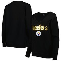 Pittsburgh Steelers Women's Crop Top Logo Hoodie