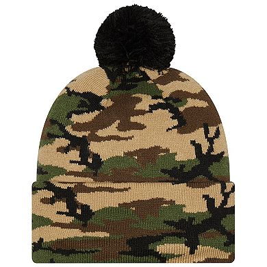 Men's New Era Camo Tottenham Hotspur Cuffed Knit Hat with Pom