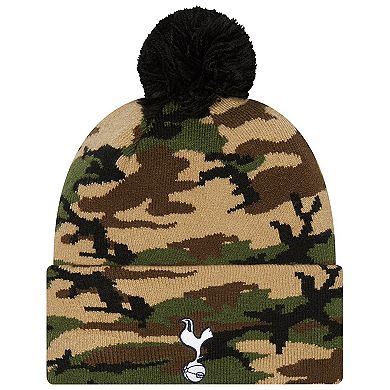 Men's New Era Camo Tottenham Hotspur Cuffed Knit Hat with Pom