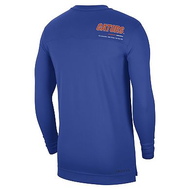 Men's Nike Royal Florida Gators 2022 Coach Performance Long Sleeve V-Neck T-Shirt