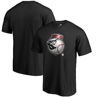 Men's Fanatics Branded Black Cincinnati Reds Midnight Mascot T-Shirt