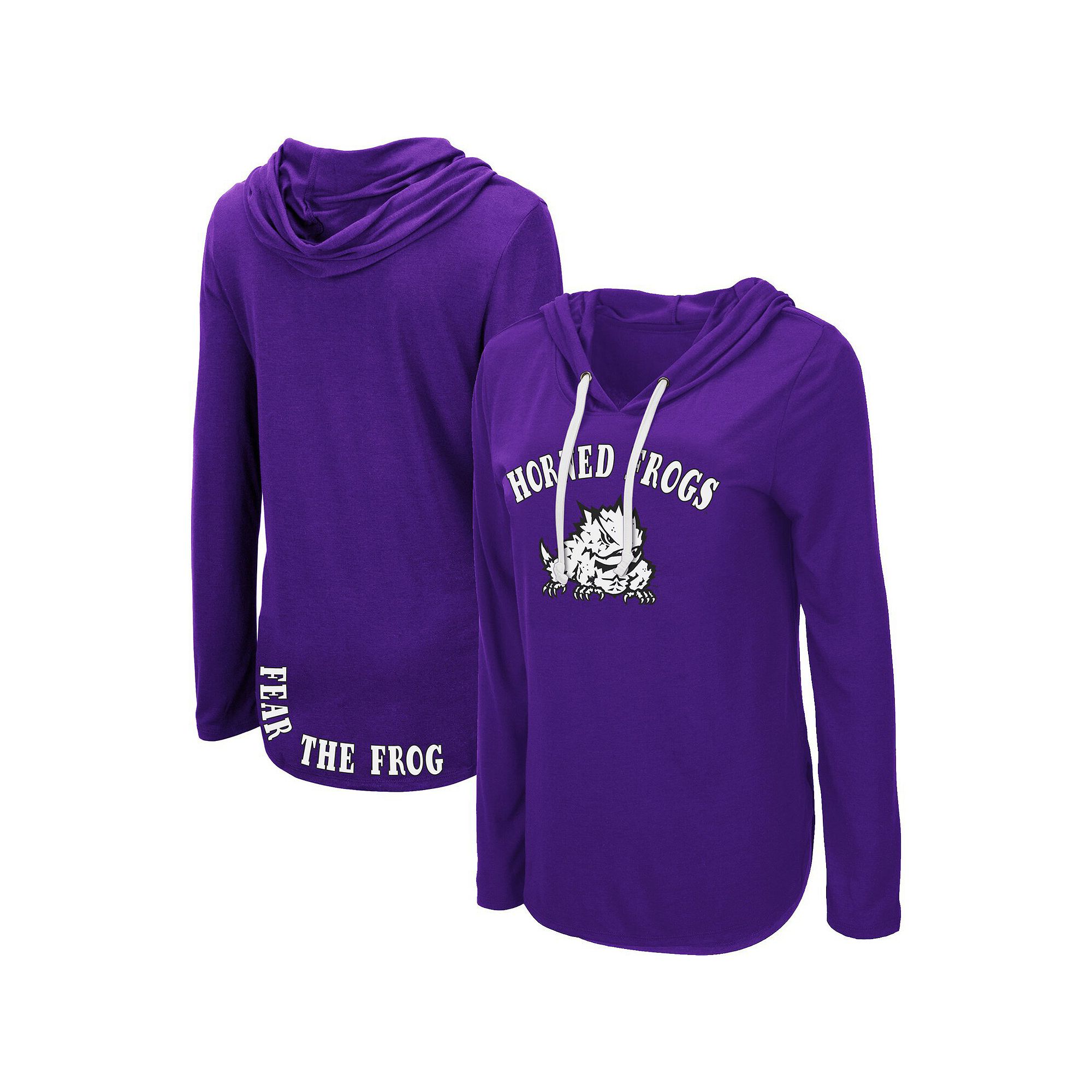 Womens Colosseum Purple TCU Horned Frogs My Lover Lightweight Hooded Long 