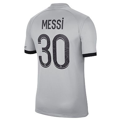 Men's Nike Lionel Messi Black Paris Saint-Germain 2022/23 Away Breathe ...