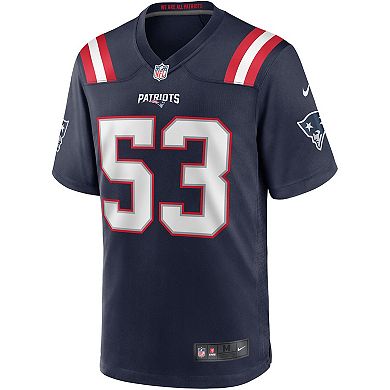 Men's Nike Chris Slade Navy New England Patriots Game Retired Player Jersey