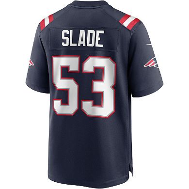 Men's Nike Chris Slade Navy New England Patriots Game Retired Player Jersey