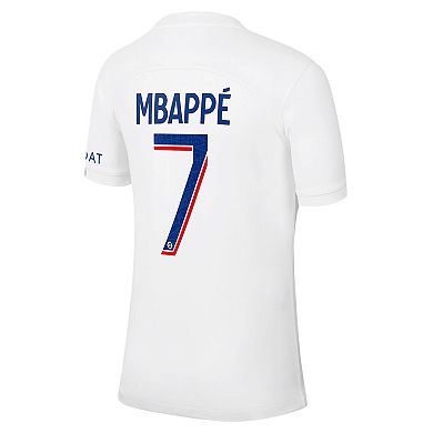 Men's Nike Kylian Mbappe White Paris Saint-Germain 2022/23 Third Breathe Stadium Replica Player Jersey