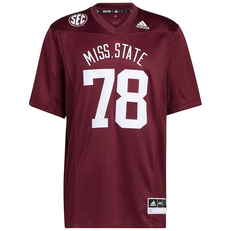 Mens adidas #78 Maroon Mississippi State Bulldogs Dowsing x Bell: 50 Years