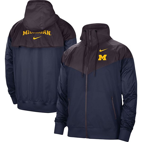 Men's Nike Charcoal/Navy Michigan Wolverines Windrunner Raglan