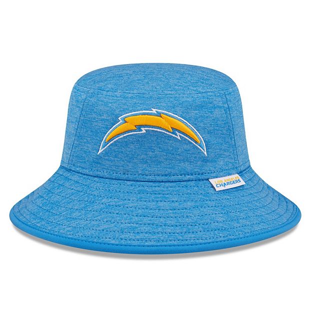 Men s New Era Heather Blue Los Angeles Chargers Bucket Hat