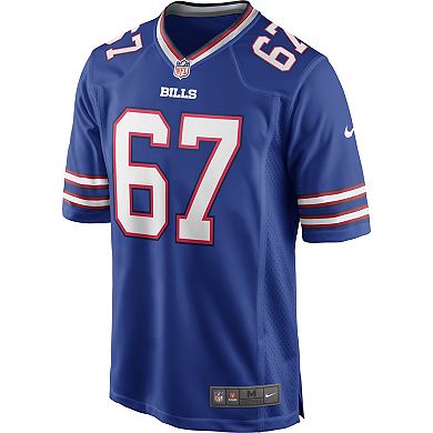 Men's Nike Kent Hull Royal Buffalo Bills Game Retired Player Jersey