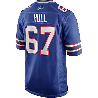 Men's Nike Kent Hull Royal Buffalo Bills Game Retired Player Jersey