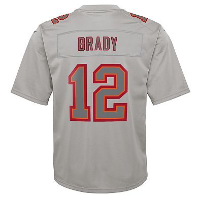 Youth Nike Tom Brady Gray Tampa Bay Buccaneers Atmosphere Game Jersey