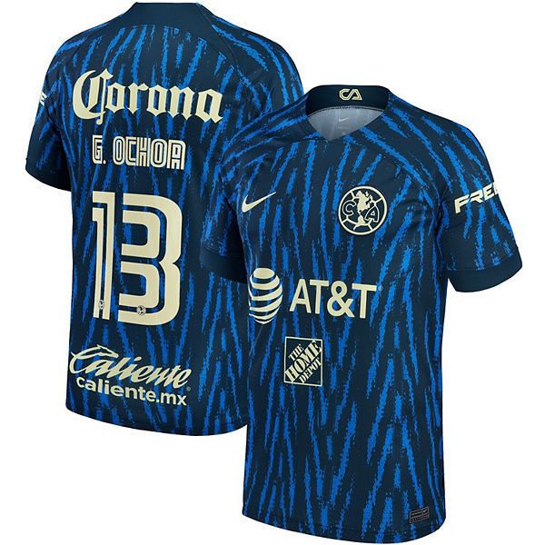 Men S Nike Guillermo Ochoa Blue Club America 22 23 Away Replica Player Jersey