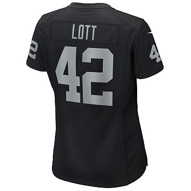 Women's Nike Ronnie Lott Black Las Vegas Raiders Game Retired Player Jersey