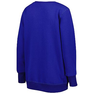 Women's Cuce Royal Los Angeles Rams Deep V-Neck Pullover Sweatshirt