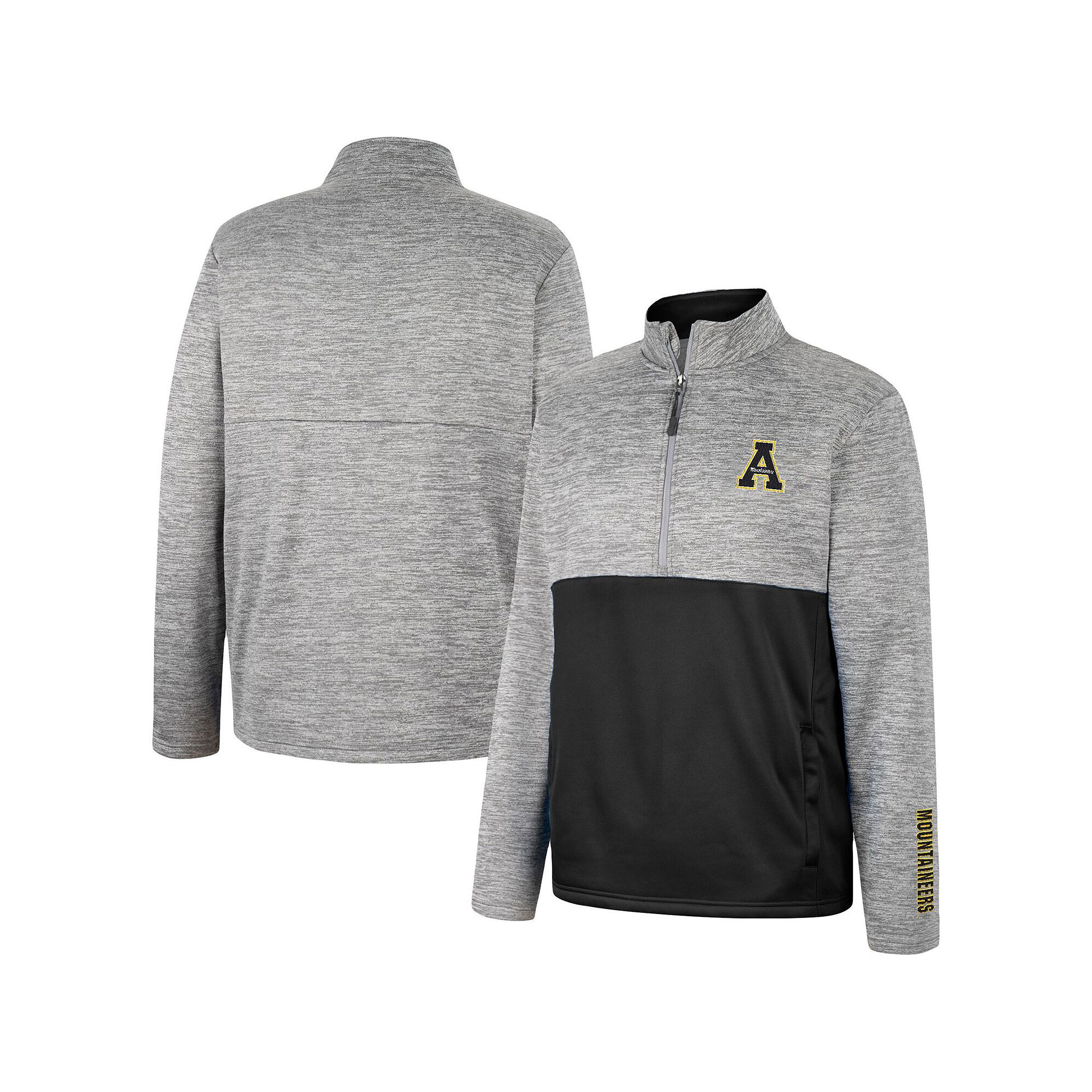 Mens Colosseum Gray Appalachian State Mountaineers John Half-Zip Jacket, S