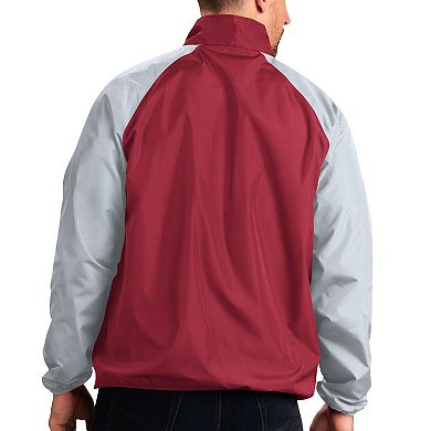 Men's G-III Sports by Carl Banks Crimson Alabama Crimson Tide Point Guard Raglan Half-Zip Jacket