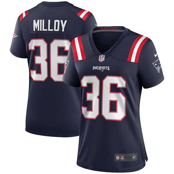 Women's Nike Lawyer Milloy Navy New England Patriots Game Retired