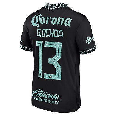 Men's Nike Guillermo Ochoa Black Club America 2021/22 Third Replica ...