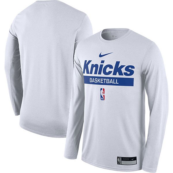 Men's New York Knicks Nike White Wordmark Logo Performance Tank Top