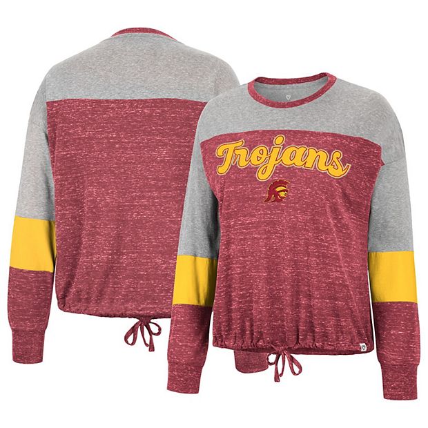 Colosseum Women's USC Trojans Cardinal Earth Longsleeve T-Shirt