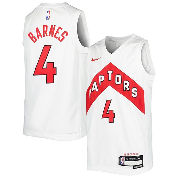 Youth Nike Scottie Barnes White Toronto Raptors 2021/22 Swingman Player Jersey - Association Edition