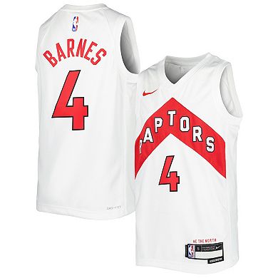 Youth Nike Scottie Barnes White Toronto Raptors 2021/22 Swingman Player Jersey - Association Edition
