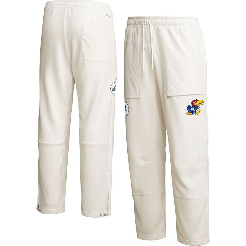 Mens adidas Cream Kansas Jayhawks Zero Dye AEROREADY Pants, Size: Medium, 