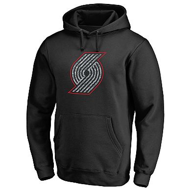 Men's Fanatics Branded Black Portland Trail Blazers Static Logo Pullover Hoodie