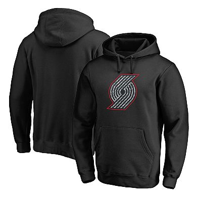 Men's Fanatics Branded Black Portland Trail Blazers Static Logo Pullover Hoodie