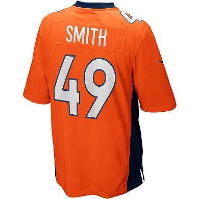 Men's Nike Dennis Smith Orange Denver Broncos Game Retired Player Jersey