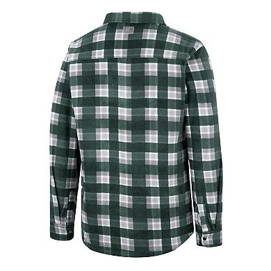 Men's Colosseum Green Tulane Green Wave Ellis Full-Snap Jacket