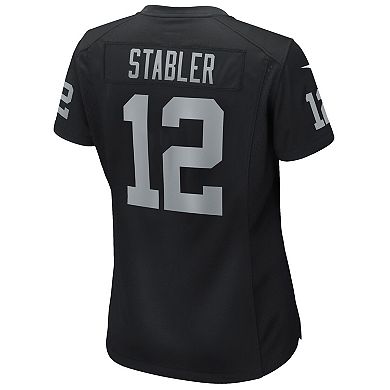 Women's Nike Ken Stabler Black Las Vegas Raiders Game Retired Player Jersey
