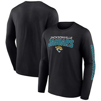 Men's Fanatics Branded Black Jacksonville Jaguars Wordmark Go the Distance Long Sleeve T-Shirt