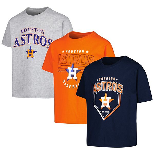 Houston Astros Stitches Youth Logo Button-Down Jersey - Navy