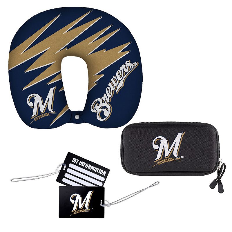 The Northwest Company Milwaukee Brewers Four-Piece Travel Set, Multicolor