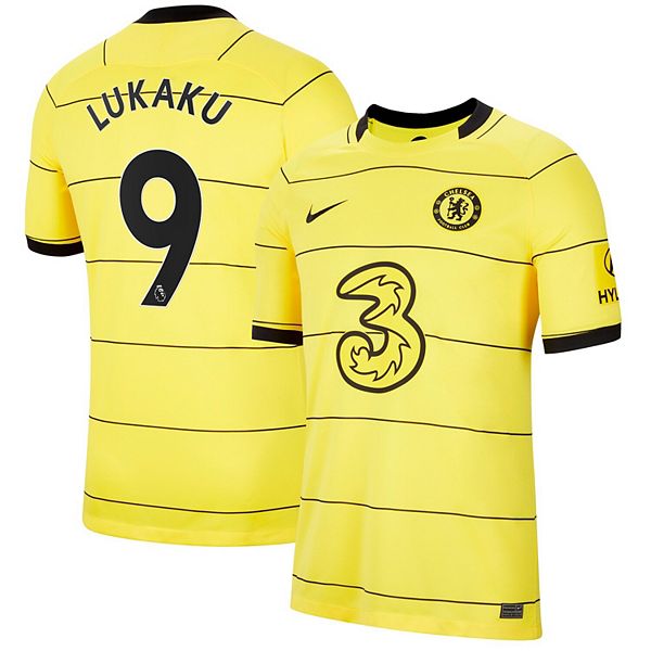 Men's Nike Romelu Lukaku Yellow Chelsea 2021/22 Away Replica Player Jersey