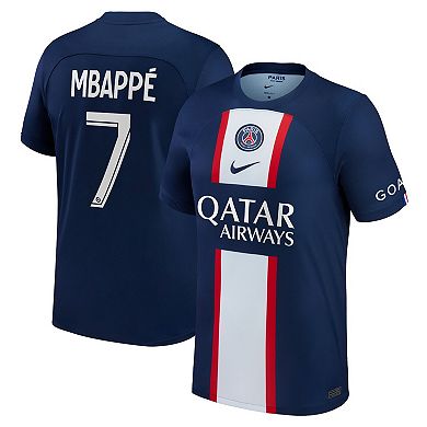 Men's Nike Kylian MbappÃ© Blue Paris Saint-Germain 2022/23 Home Replica Player Jersey