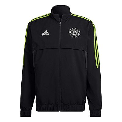 Men s adidas Black Manchester United Presentation AEROREADY Full Zip Jacket