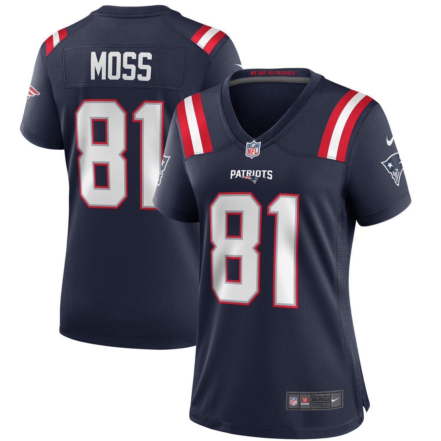 Randy Moss New England Patriots 2022 Salute To Service Retired Player  Limited Jersey - Olive